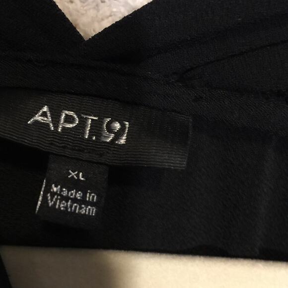 Apt. 9 Women's Black Sleeveless Jumpsuit pockets Elastic Waist XL - Picture 8 of 9